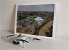 Framed Poster showing Aerial Photograph of Oxford United - Kassam Stadium