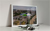Framed Poster showing Aerial Photograph of Oxford United - Kassam Stadium