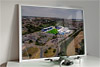 Framed Poster showing Aerial Photograph of Oxford United - Kassam Stadium