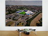 Fine Art Poster showing Aerial Photograph of Oxford United - Kassam Stadium