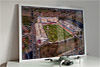 Framed Poster showing Aerial Photograph of Partick Thistle - Firhill