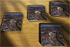 Cork drink coaster showing Aerial Photograph of Partick Thistle - Firhill