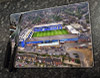 Wooden cork placemat showing Aerial Photograph of Peterborough United - London Road Wooden cork placemat showing Aerial Photograph of Peterborough United - London Road