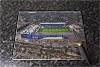 Rectangular glass cuttingboard showing Aerial Photograph of Peterborough United - London Road