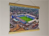 42cm / 16.5" poster hanger with 12x16" landscape print showing Aerial Photograph of Peterborough United - London Road