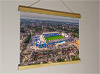 42cm / 16.5" poster hanger with 12x16" landscape print showing Aerial Photograph of Peterborough United - London Road