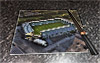 Rectangular glass cuttingboard showing Aerial Photograph of Plymouth Argyle - Home Park
