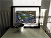 Classic Mounted and Framed Fine Art Print showing Aerial Photograph of Plymouth Argyle - Home Park