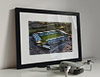 Classic Mounted and Framed Fine Art Print showing Aerial Photograph of Plymouth Argyle - Home Park