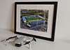 Classic Mounted and Framed Fine Art Print showing Aerial Photograph of Plymouth Argyle - Home Park
