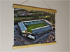 42cm / 16.5" poster hanger with 12x16" landscape print showing Aerial Photograph of Plymouth Argyle - Home Park