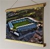 42cm / 16.5" poster hanger with 12x16" landscape print showing Aerial Photograph of Plymouth Argyle - Home Park