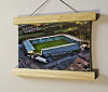 22.5cm / 8.9"  poster hanger with 6x8" landscape print showing Aerial Photograph of Plymouth Argyle - Home Park