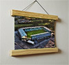 22.5cm / 8.9"  poster hanger with 6x8" landscape print showing Aerial Photograph of Plymouth Argyle - Home Park