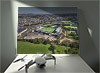 Fine Art Canvas showing Aerial Photograph of Plymouth Argyle - Home Park