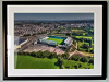 Extra Large Classic Mounted and Framed Fine Art Print showing Aerial Photograph of Plymouth Argyle - Home Park