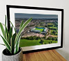 Extra Large Classic Mounted and Framed Fine Art Print showing Aerial Photograph of Plymouth Argyle - Home Park