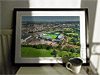 Extra Large Classic Mounted and Framed Fine Art Print showing Aerial Photograph of Plymouth Argyle - Home Park