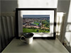 Classic Mounted and Framed Fine Art Print showing Aerial Photograph of Plymouth Argyle - Home Park