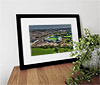 Classic Mounted and Framed Fine Art Print showing Aerial Photograph of Plymouth Argyle - Home Park