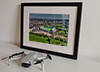 Classic Mounted and Framed Fine Art Print showing Aerial Photograph of Plymouth Argyle - Home Park