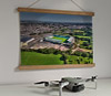 42cm / 16.5" poster hanger with 12x16" landscape print showing Aerial Photograph of Plymouth Argyle - Home Park