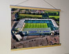 A 62cm / 24.4" poster hanger with 18x24" landscape print showing Aerial Photograph of Plymouth Argyle - Home Park