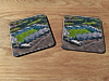 Cork drink coaster showing Aerial Photograph of Plymouth Argyle - Home Park