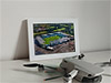 Framed Poster showing Aerial Photograph of Plymouth Argyle - Home Park