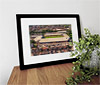 Classic Mounted and Framed Fine Art Print showing Aerial Photograph of Port Vale - Vale Park