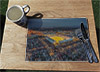Wooden cork placemat showing Aerial Photograph of Portsmouth - Fratton Park
