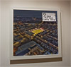 Premium Framed Cork Pin Board showing Aerial Photograph of Portsmouth - Fratton Park