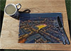 Wooden cork placemat showing Aerial Photograph of Portsmouth - Fratton Park