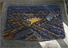Large white fleece Blanket showing Aerial Photograph of Portsmouth - Fratton Park