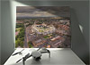 Fine Art Canvas showing Aerial Photograph of Preston North End - Deepdale