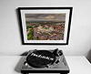 Extra Large Classic Mounted and Framed Fine Art Print showing Aerial Photograph of Preston North End - Deepdale