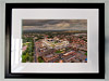 Classic Mounted and Framed Fine Art Print showing Aerial Photograph of Preston North End - Deepdale