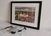 Classic Mounted and Framed Fine Art Print showing Aerial Photograph of Preston North End - Deepdale
