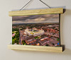 22.5cm / 8.9"  poster hanger with 6x8" landscape print showing Aerial Photograph of Preston North End - Deepdale