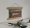 22.5cm / 8.9"  poster hanger with 6x8" landscape print showing Aerial Photograph of Preston North End - Deepdale