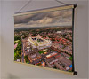 A 62cm / 24.4" poster hanger with 18x24" landscape print showing Aerial Photograph of Preston North End - Deepdale