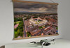 A 62cm / 24.4" poster hanger with 18x24" landscape print showing Aerial Photograph of Preston North End - Deepdale