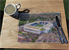 Wooden cork placemat showing Aerial Photograph of Preston North End - Deepdale