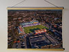 A 62cm / 24.4" poster hanger with 18x24" landscape print showing Aerial Photograph of Queen of the South - Palmerston Park