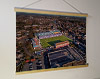 A 62cm / 24.4" poster hanger with 18x24" landscape print showing Aerial Photograph of Queen of the South - Palmerston Park