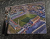 Wooden cork placemat showing Aerial Photograph of Queen of the South - Palmerston Park