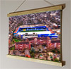 42cm / 16.5" poster hanger with 12x16" landscape print showing Aerial Photograph of Queens Park Rangers - Loftus Road