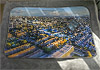 Large white fleece Blanket showing Aerial Photograph of Queens Park Rangers - Loftus Road