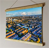 42cm / 16.5" poster hanger with 12x16" landscape print showing Aerial Photograph of Queens Park Rangers - Loftus Road