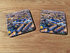 Cork drink coaster showing Aerial Photograph of Queens Park Rangers - Loftus Road